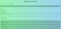 Catalogue de webtoons avec menu déroulant